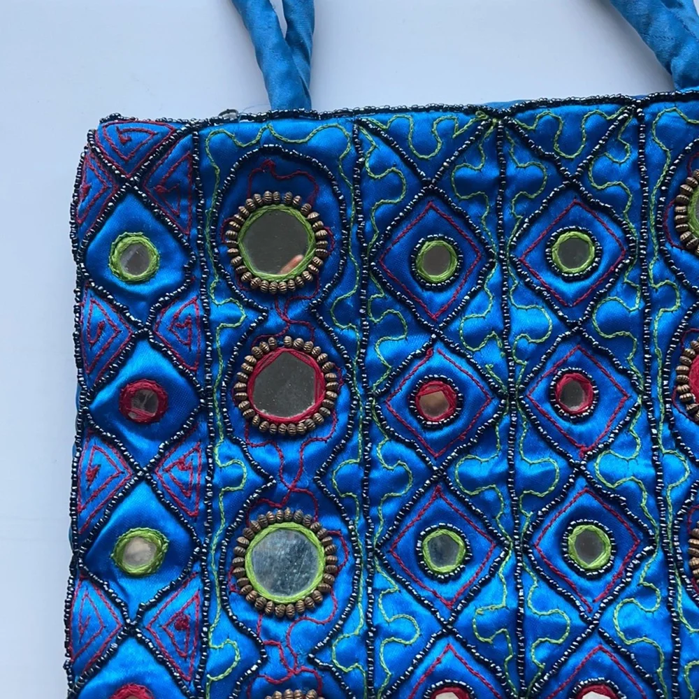 Beautiful Handmade Indian Bag‎ with Mirrored and Beaded Work
